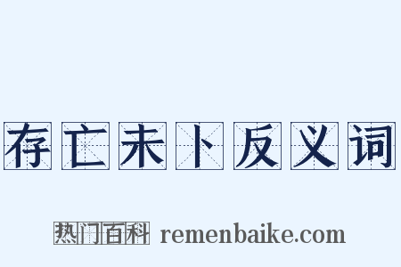 存亡未卜反义词是什么意思的图片